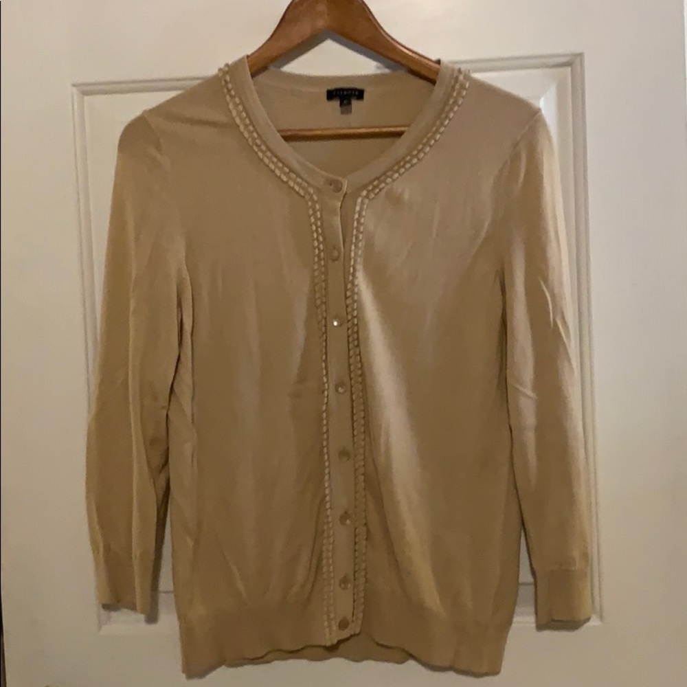 Talbots Tan colored cardigan